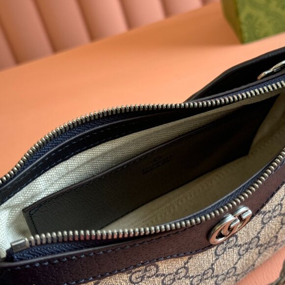 Gucci Navy Blue Ophidia Small Shoulder Bag, - Picture 5 of 9